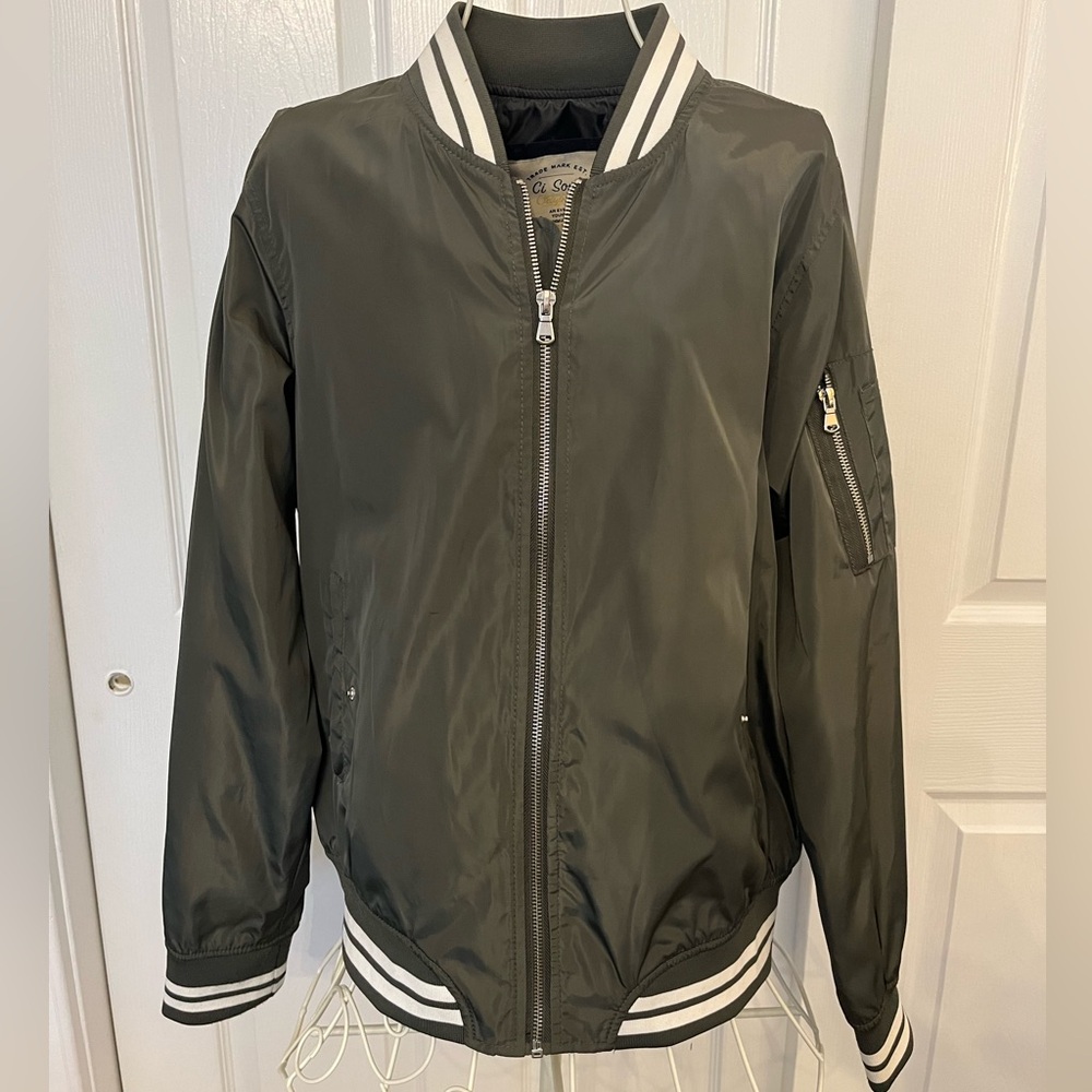 Olive Green Bomber Jacket